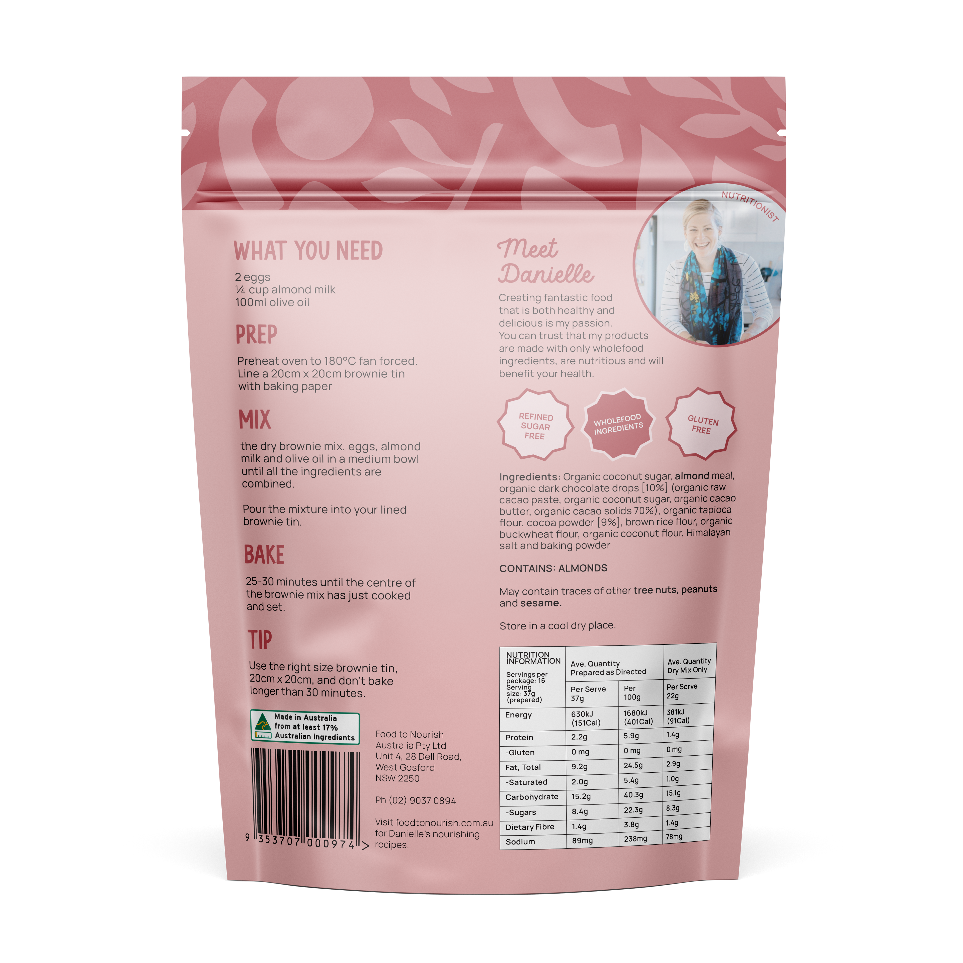 Food to Nourish Brownie Mix 350g