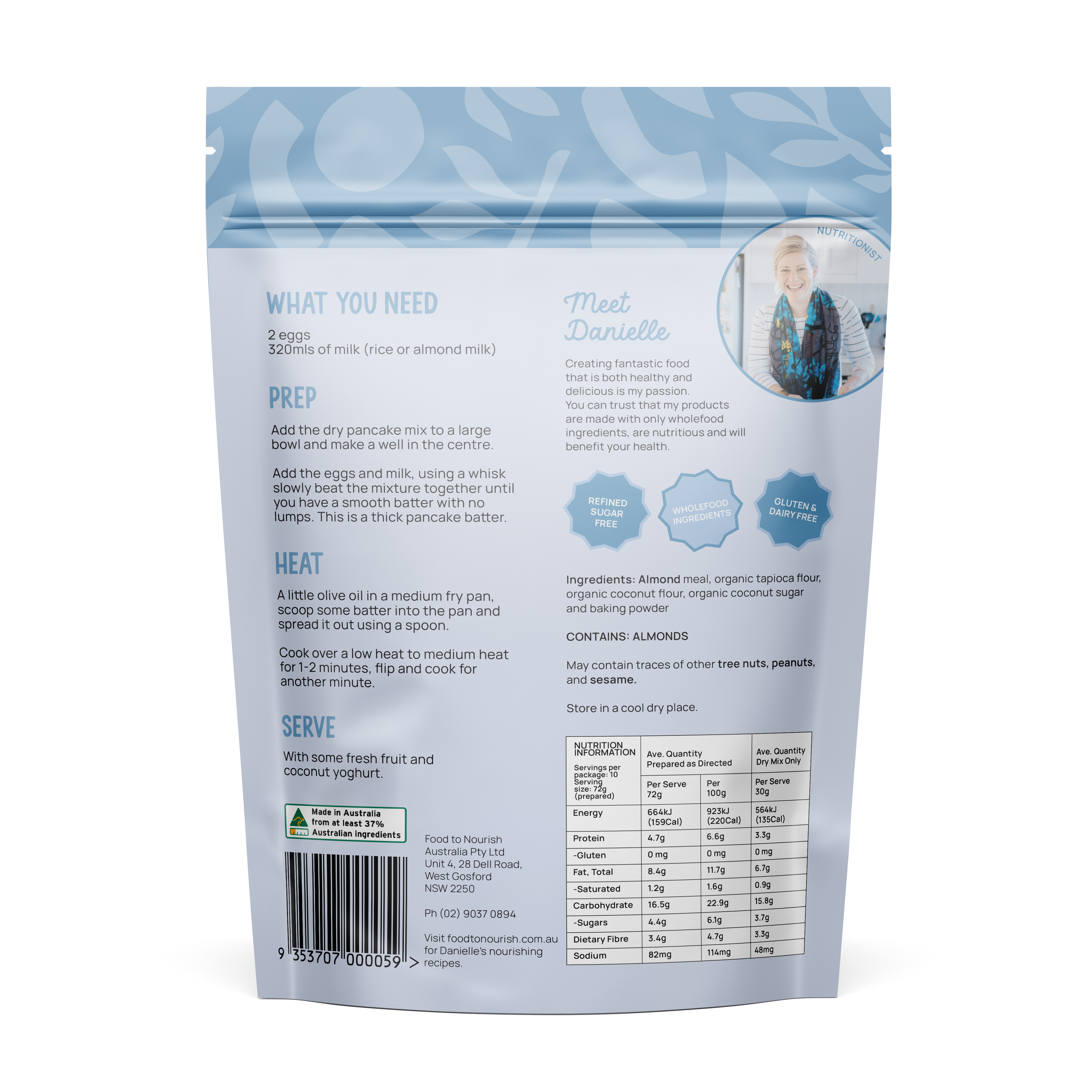 Food to Nourish Fluffy Pancake Mix 300g