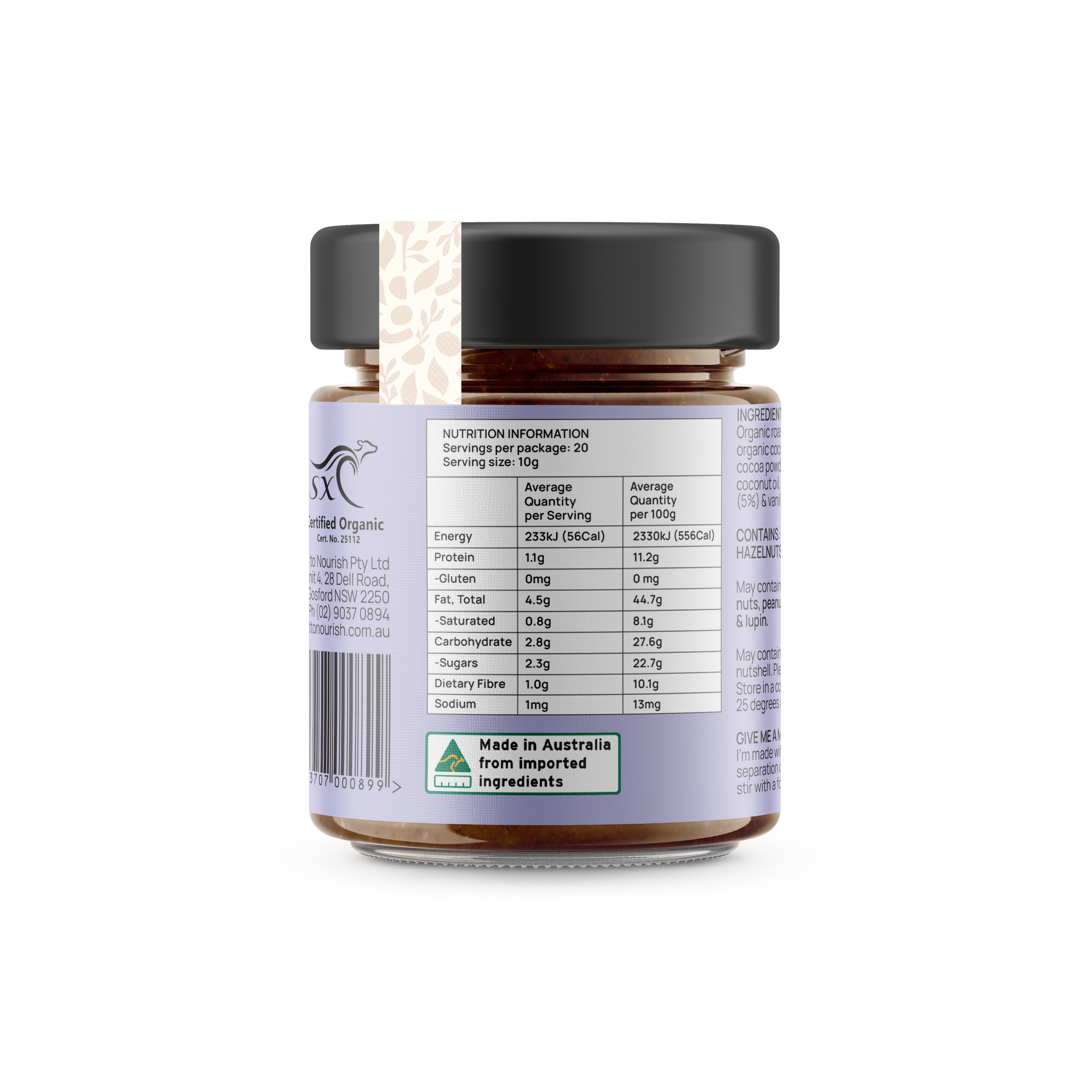 Food to Nourish Chocolate Hazelnut Spread 200g