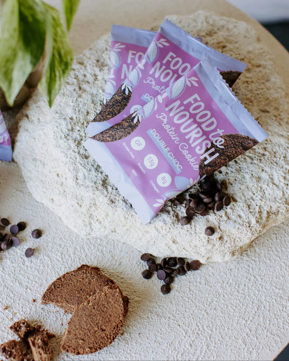 Food to Nourish Protein Cookie Double Choc 60g 12 PACK
