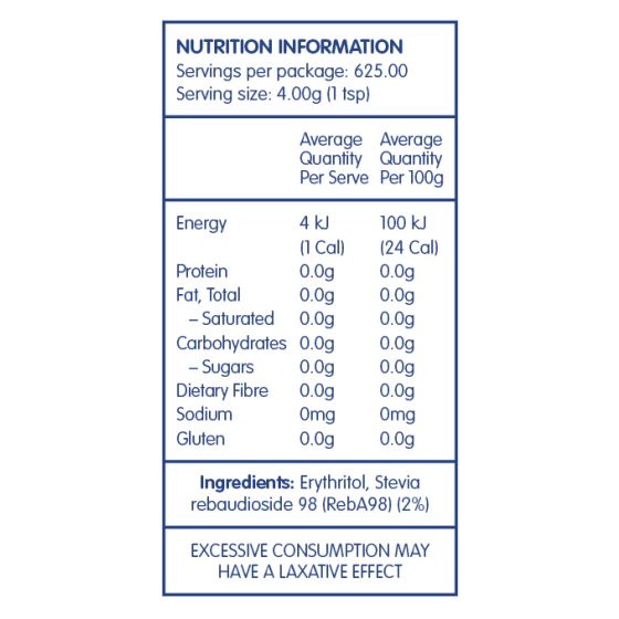 Naturally Sweet Stevia Blend 2500g Pouch