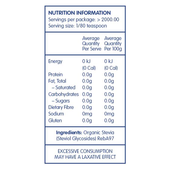 Naturally Sweet Stevia Organic RebA97 Extract Powder 100g