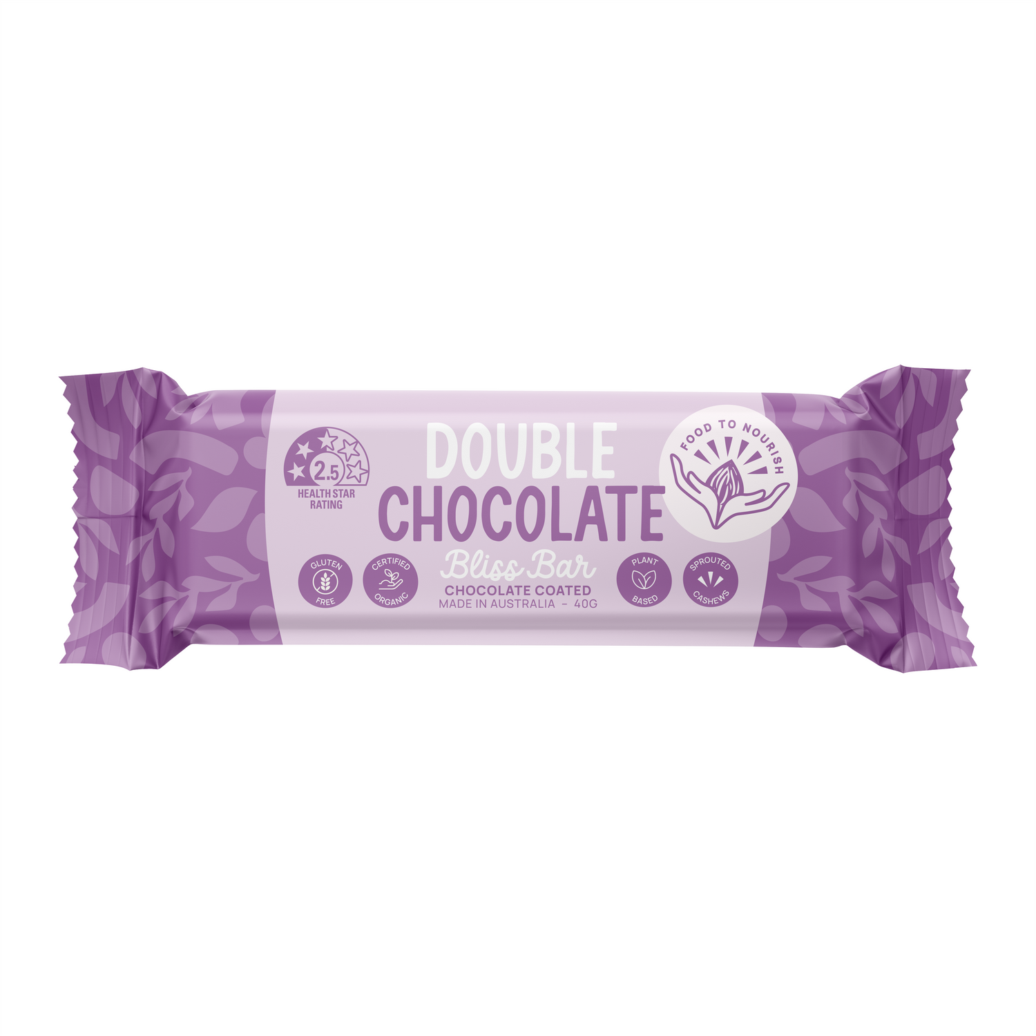 Food to Nourish Bliss Bar Double Choc 40g 12 Pack