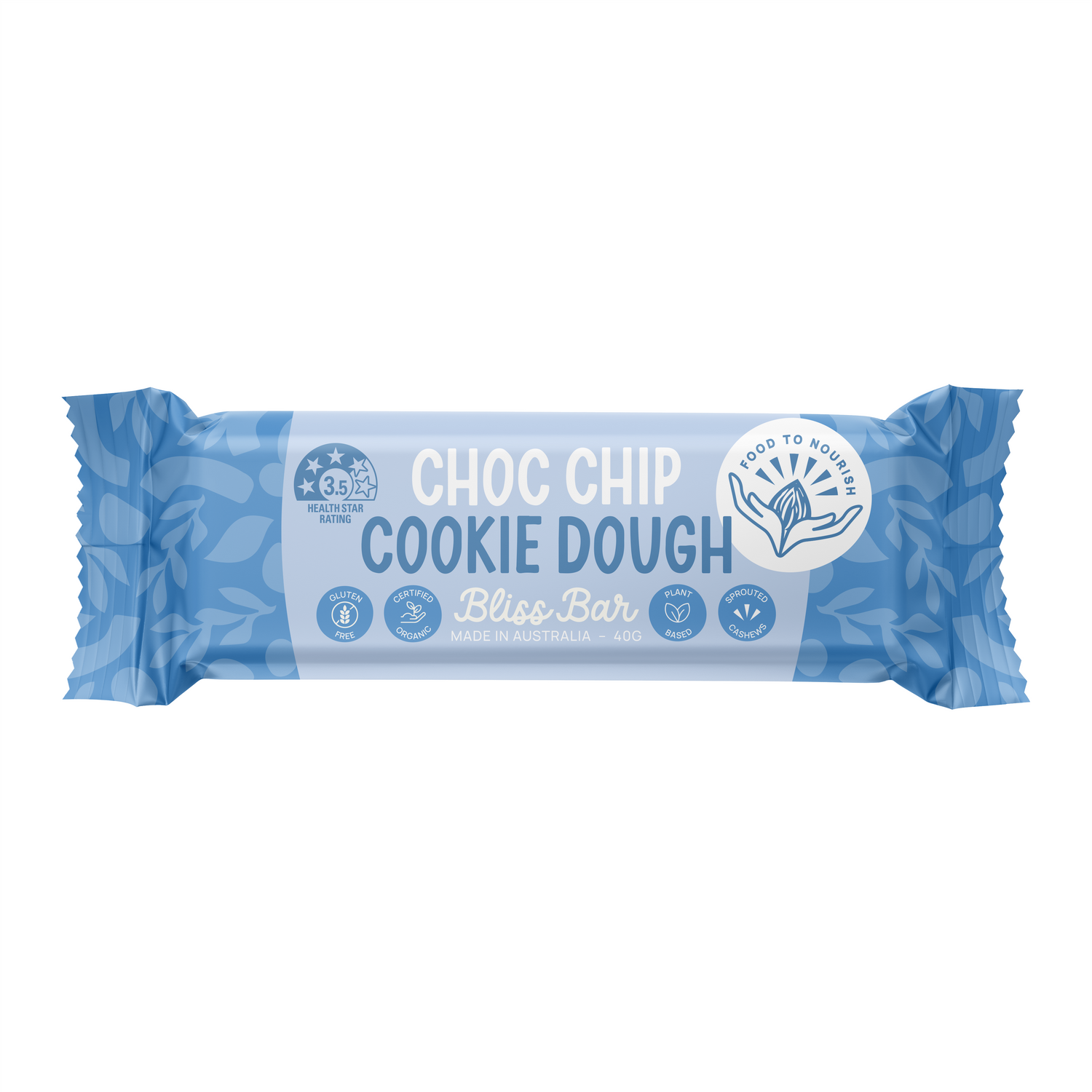 Food to Nourish Bliss Bar Choc Chip Cookie Dough 40g 12 pack