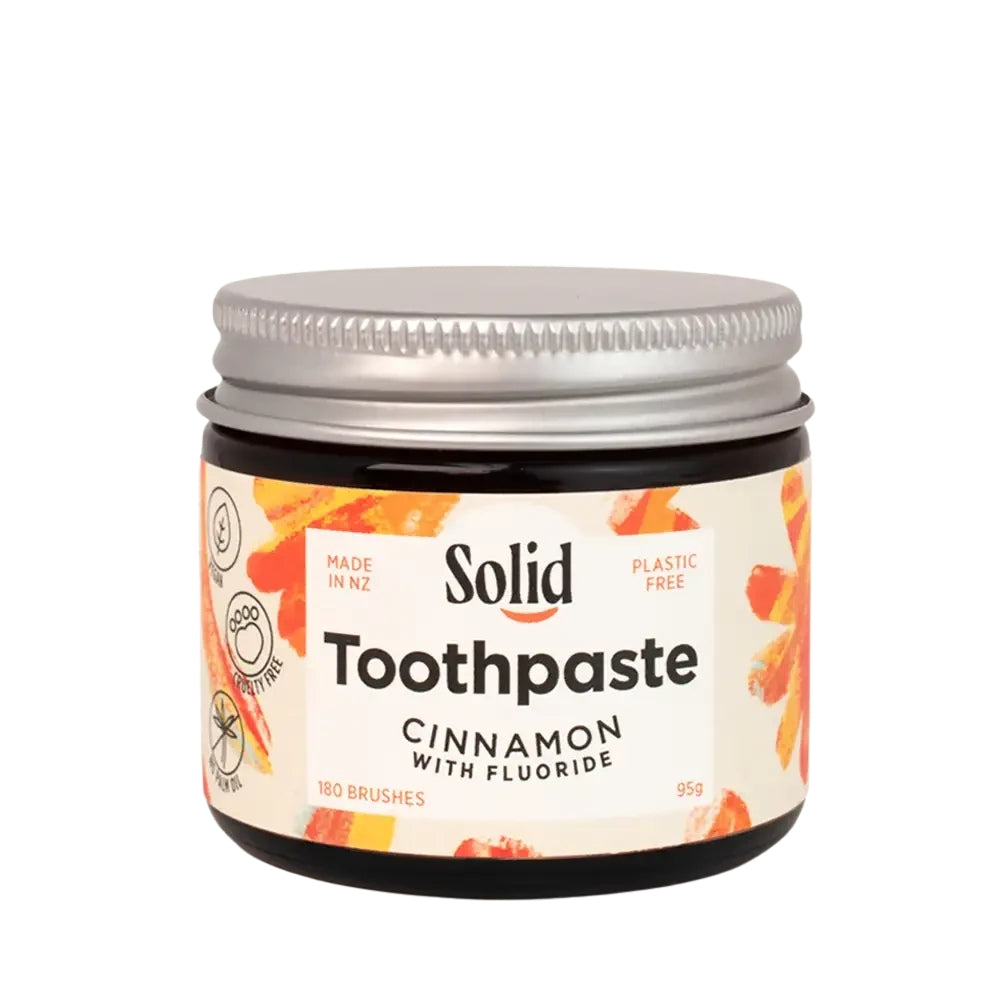 Solid Fluoride Toothpaste Jar Cinammon