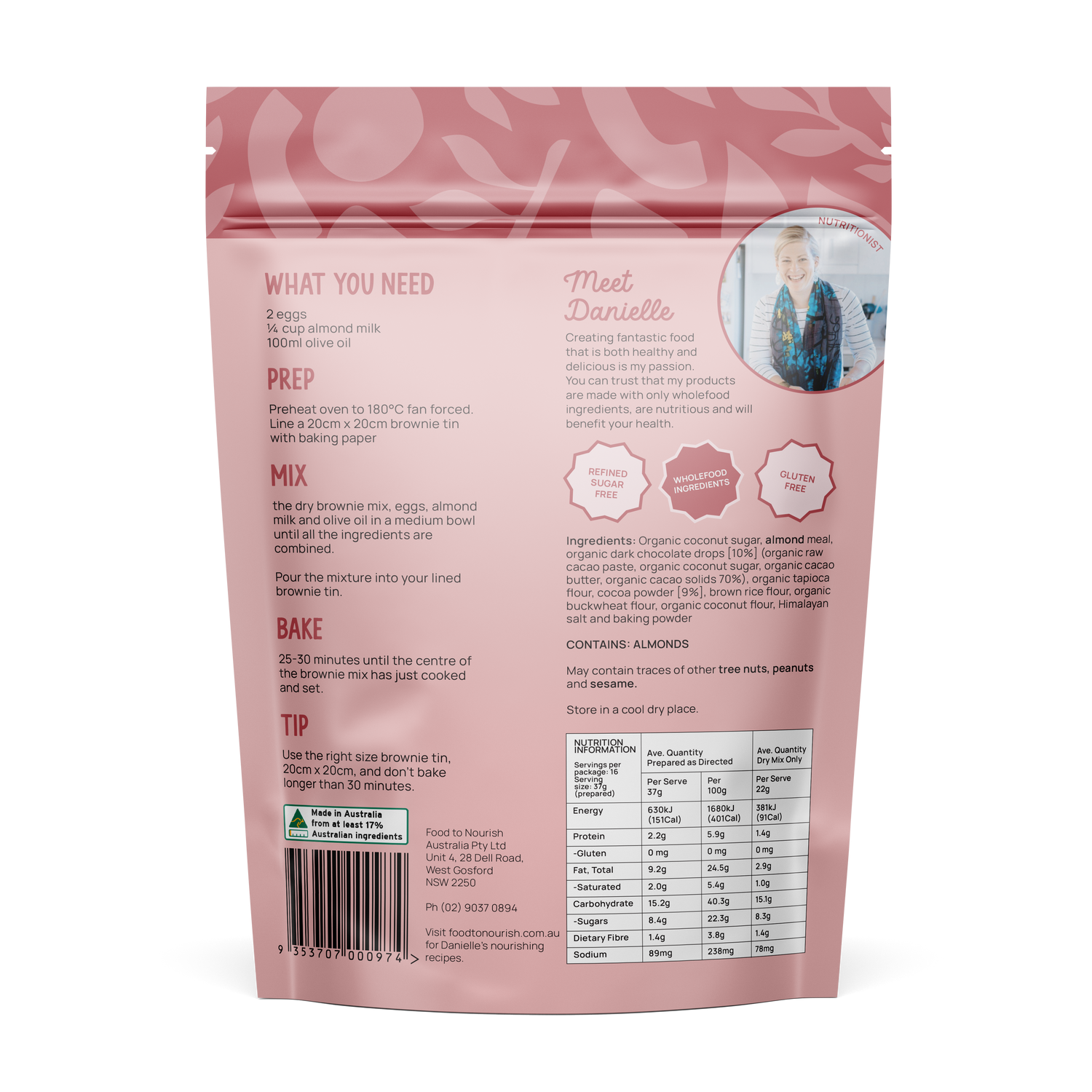 Food to Nourish Brownie Mix 350g