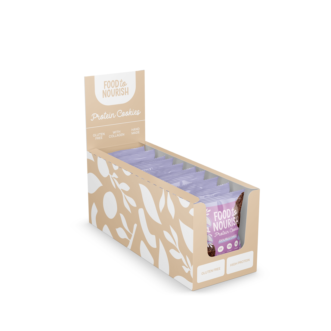 Food to Nourish Protein Cookie Double Choc 60g 12 PACK