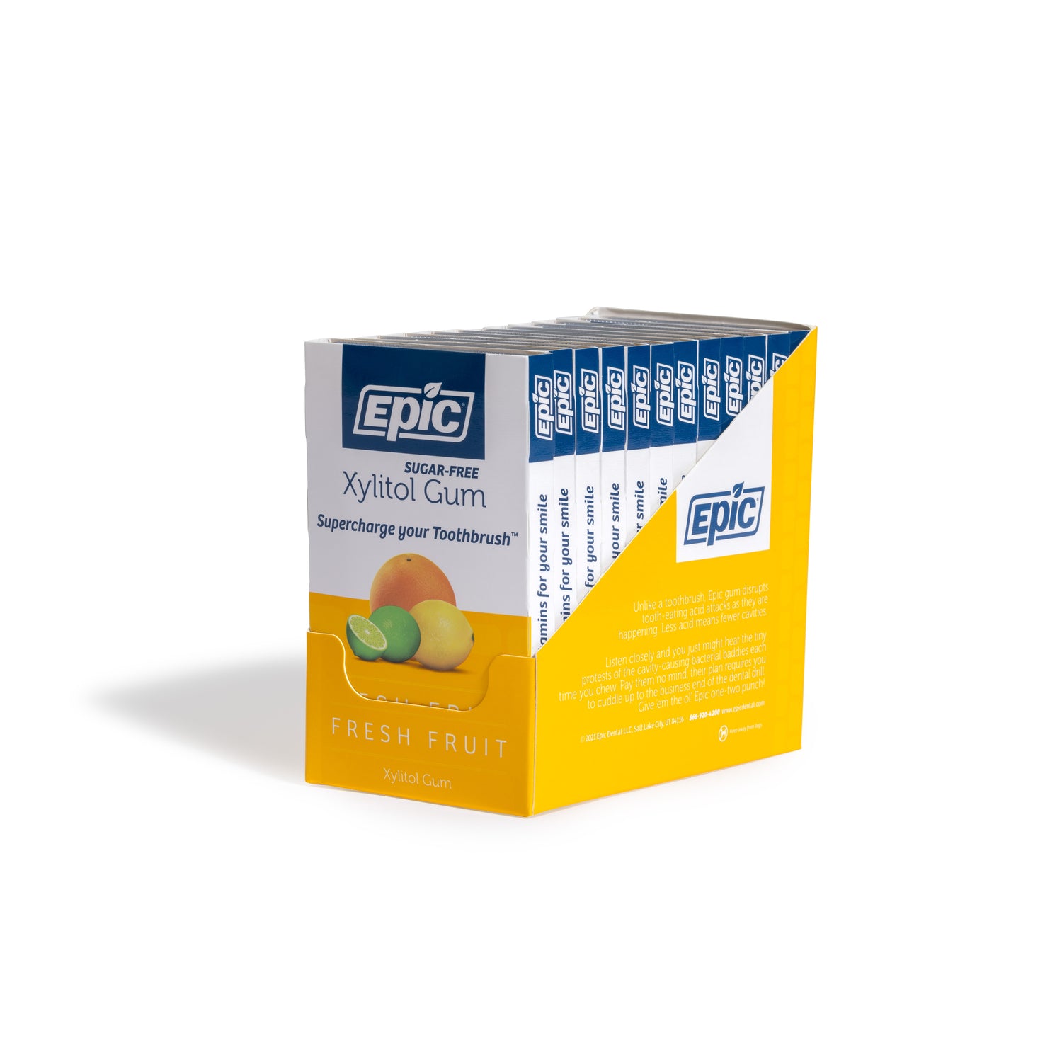 Epic Fresh Fruit Dental Gum Blister 12 Pack
