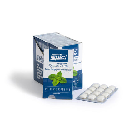 Epic Peppermint Dental Gum Blister 12 Pack