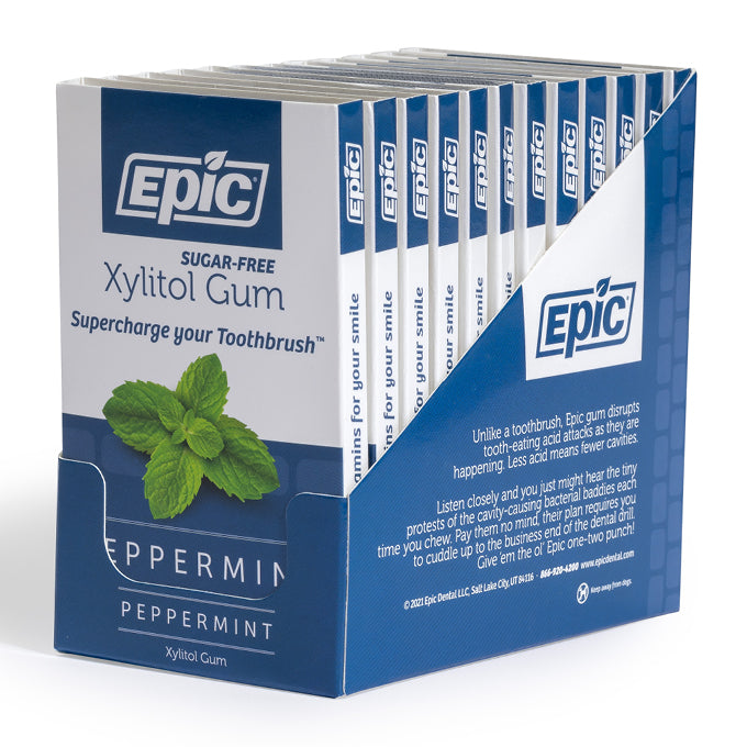 Epic Peppermint Dental Gum Blister 12 Pack