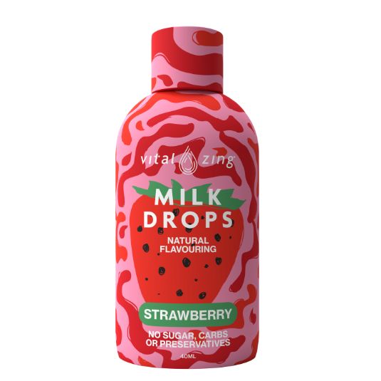 Vital Zing Stevia Strawberry Milk Drops 40ml