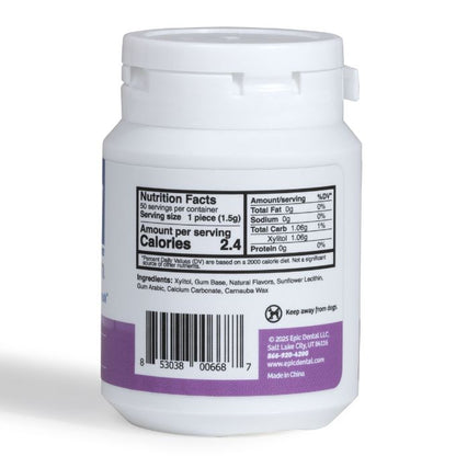 Epic Grape Dental Gum 50ct Bottle