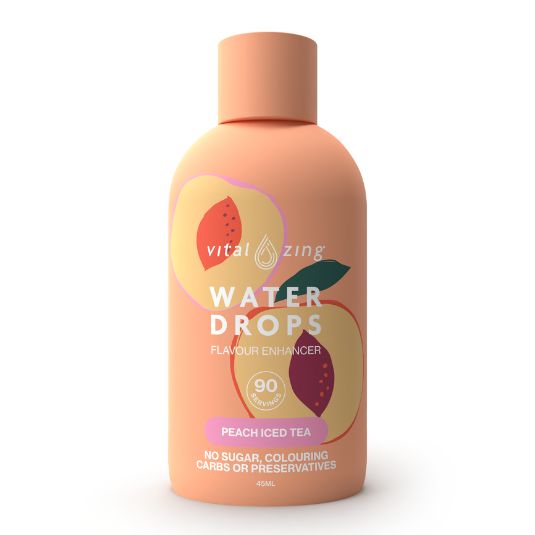 Vital Zing Peach Iced Tea Water Drops 45ml