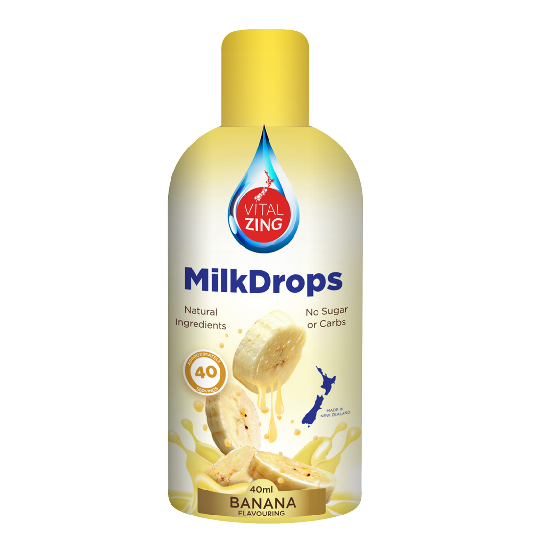 Vital Zing Stevia Banana Milk Drops 40ml