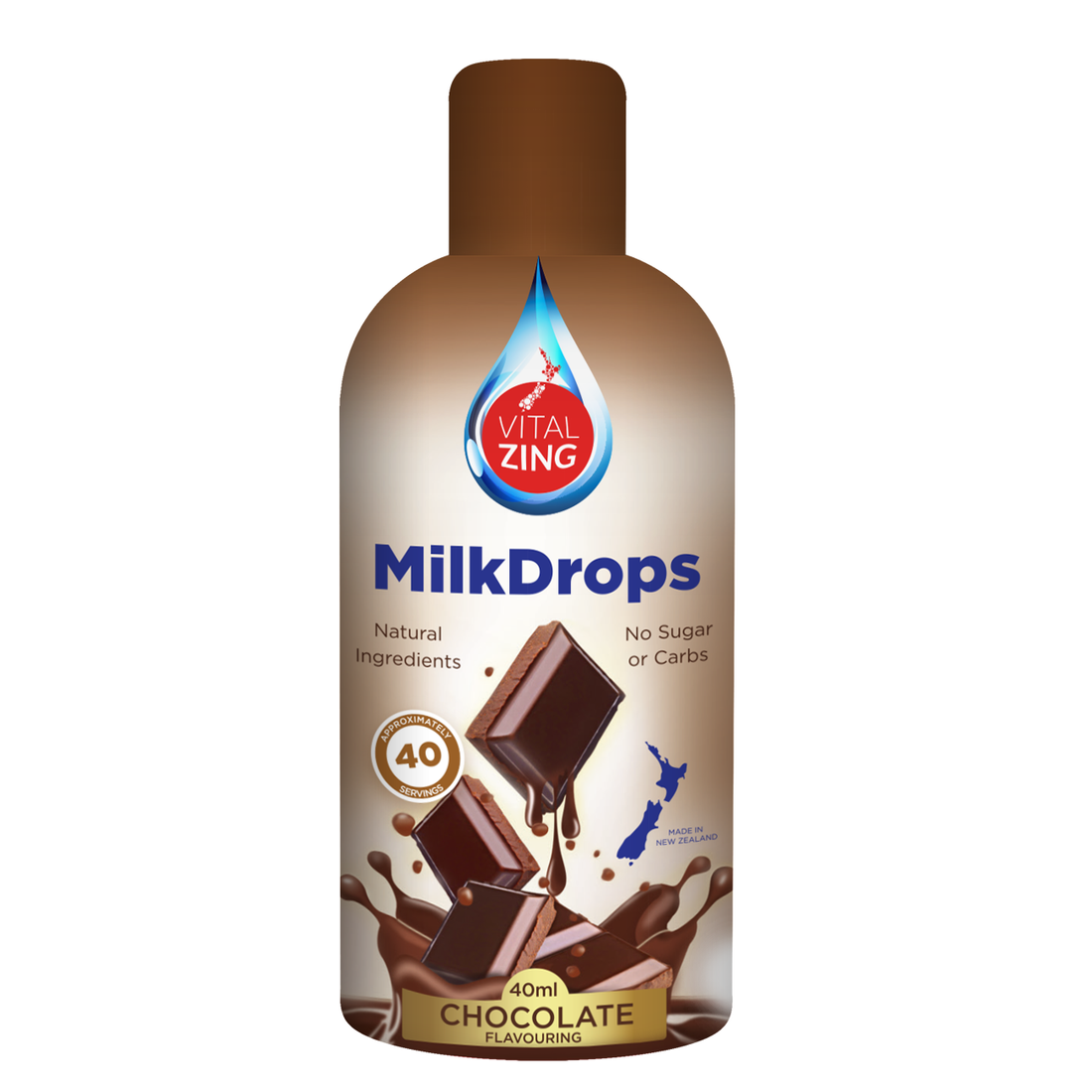 Vital Zing Stevia Chocolate Milk Drops 40ml