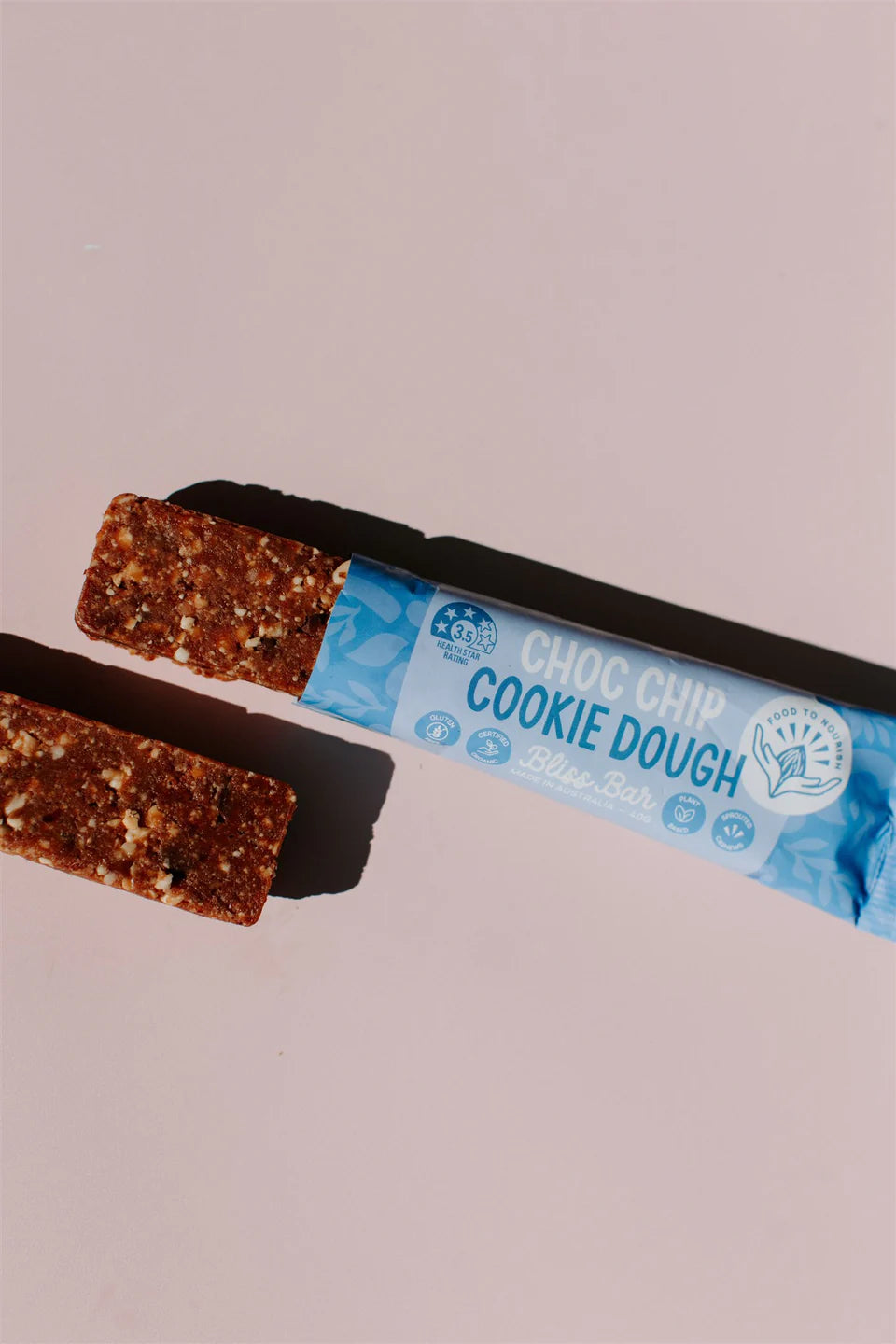 Food to Nourish Bliss Bar Choc Chip Cookie Dough 40g 12 pack