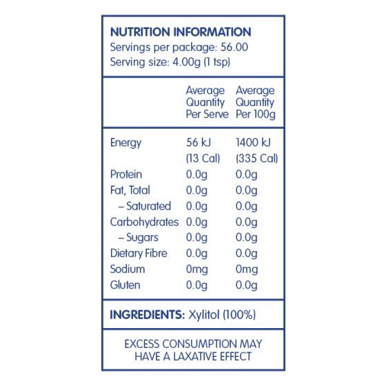 Naturally Sweet Xylitol 225g Pouch