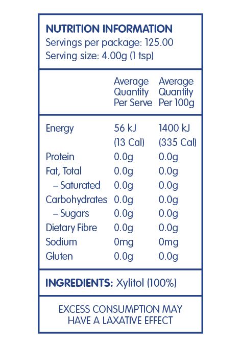 Naturally Sweet Xylitol 500g Pouch