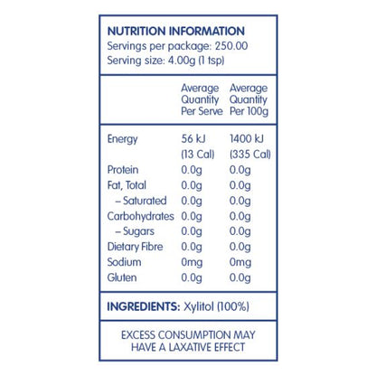 Naturally Sweet Birch Xylitol 1000g Pouch