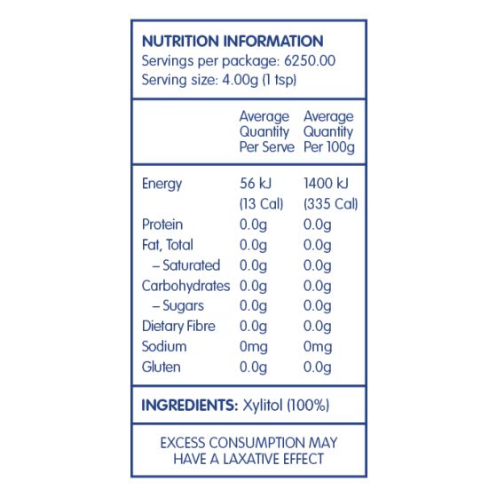 Premium Grade Birch Xylitol - Commercial Bag (NSXB25K)