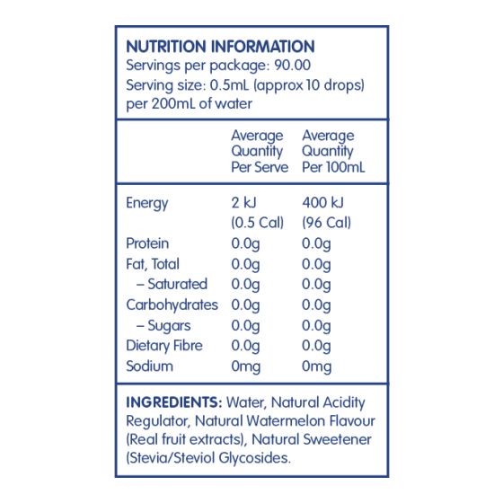 Vital Zing Stevia Watermelon Water Drops 45ml