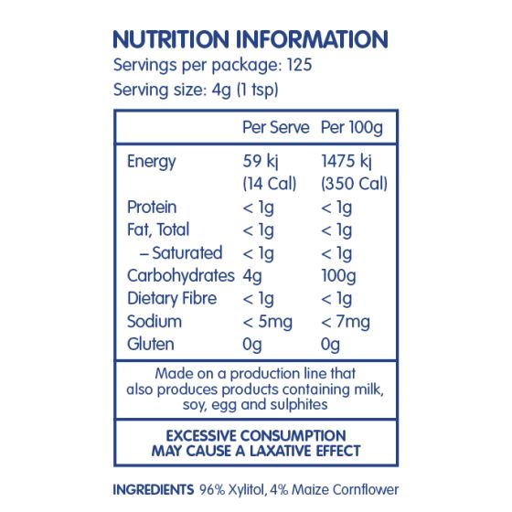 Naturally Sweet Xylitol Icing Sugar 500g Pouch