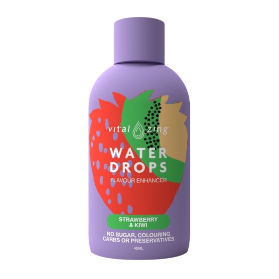 Vital Zing Stevia Strawberry Kiwi Water Drops 45ml